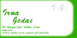 irma gedai business card